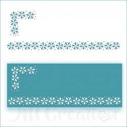 Stanzschablone - Blumenbordüre